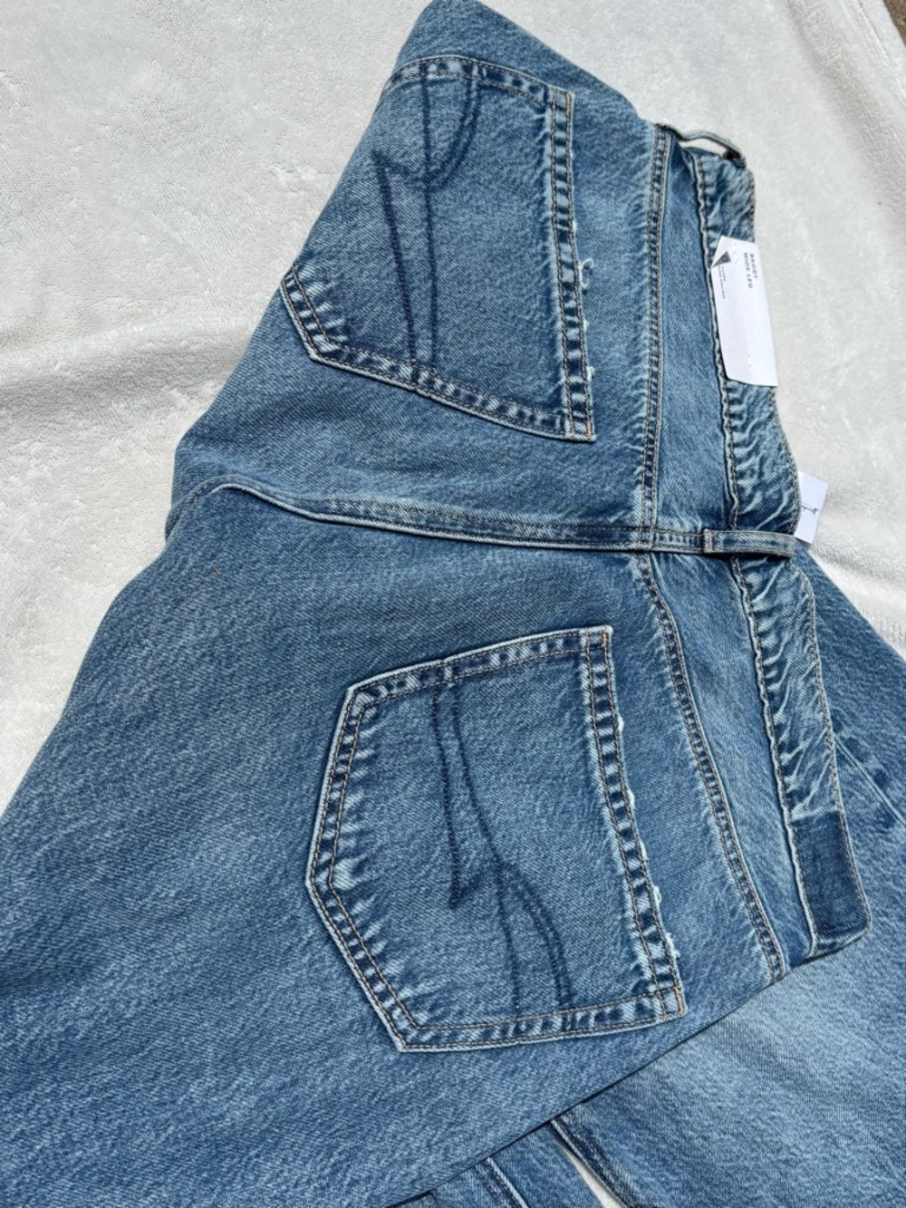 American Eagle Outfitters Wide-Leg Jeans - Medium Blue Wash - Picture 6 of 6